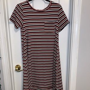 LuLaRoe Striped Printed Carly Dress